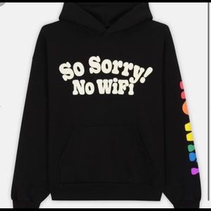 MADHAPPY So Sorry, No WiFi black hoodie